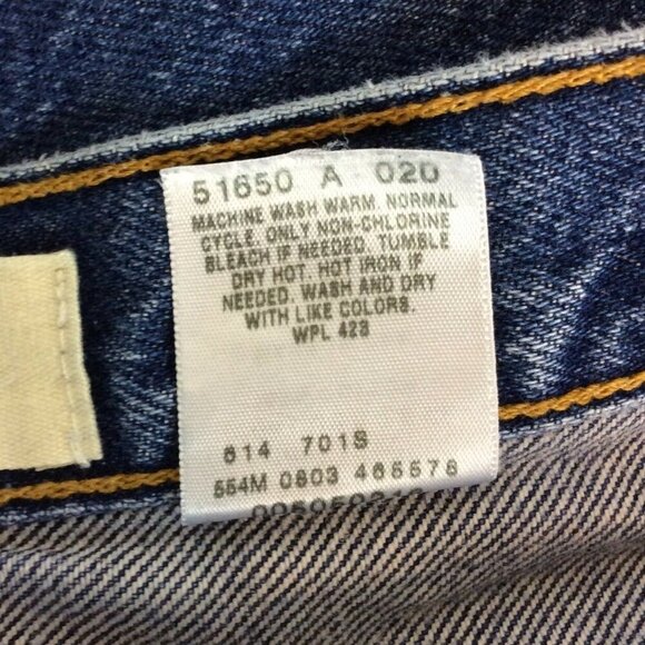 Levis 505 Mens Regular Fit Jeans 36x30 Medium Blue Distressed Denim USA - Picture 9 of 12